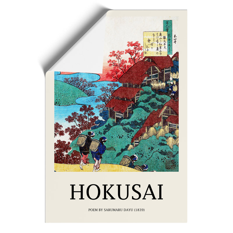 Walking Home by Katsushika Hokusai - No Frame Painting, 59cm H x 42cm W x 0.1cm D