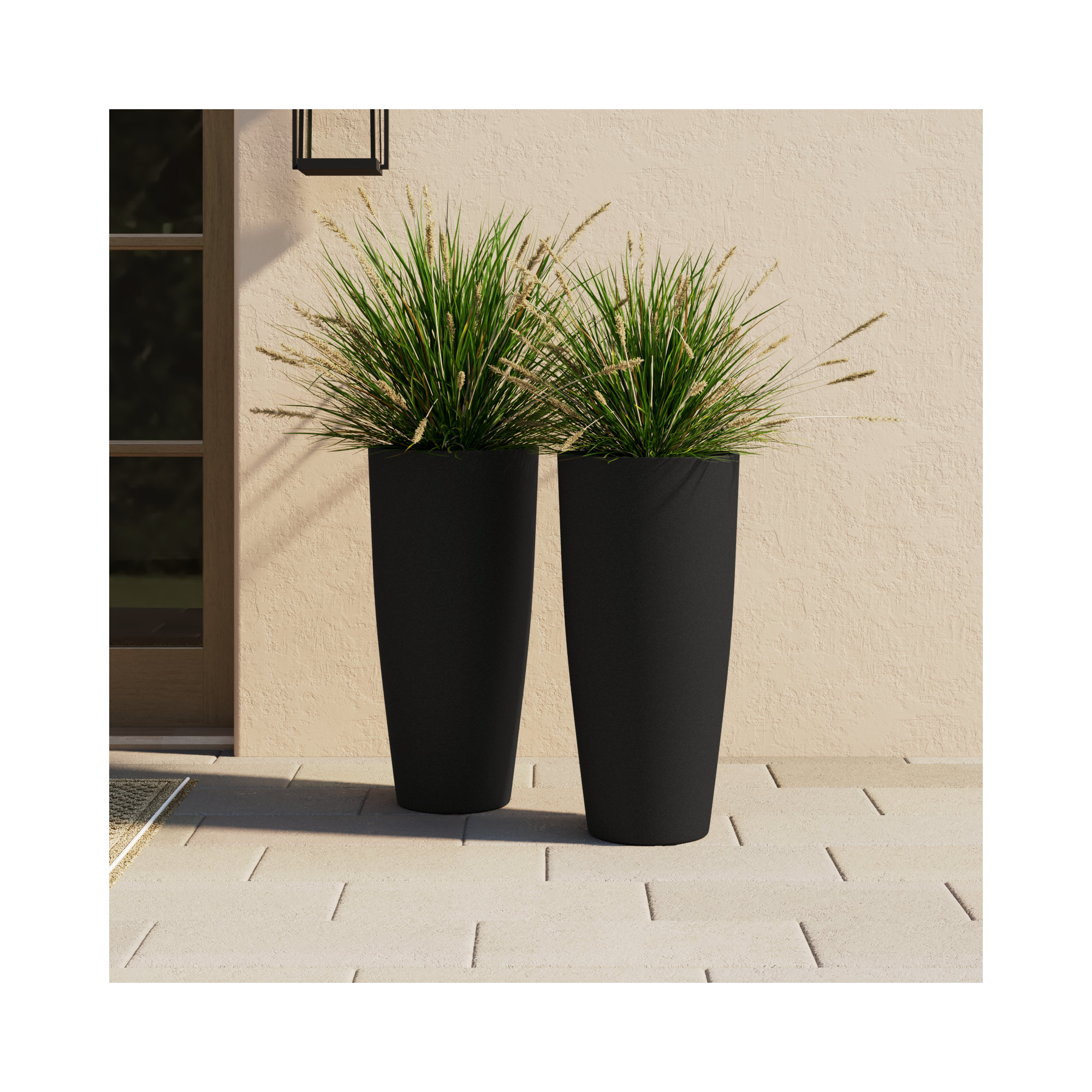 Mason Series Selena Planter, 2, Black