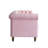 Chesterfield Velvet Sofa 84.65 Inch For Living Room PINK Color