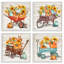«Autumn Harvest Wagons», ensemble de 4 giclées encadrées par Paul Brent-1874091200-1874091212