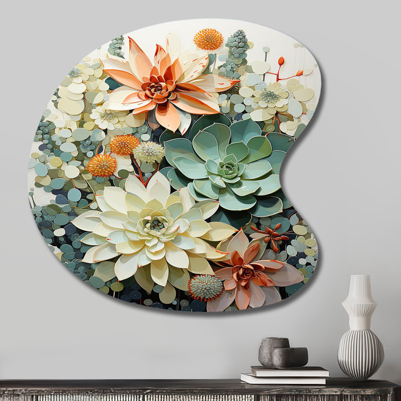 Higden - Art mural asymétrique en métal en forme de goutte, H 27 po x l 27 po x P 1 po