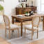 Ensemble de 2 chaises d'appoint de salle à manger à structure en bois avec pieds robustes-343203851