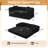 Boneless Corduroy Upholstered Sleeper Sofa Convertible Sofa Bed Floor Couch With 2 Pillows - No Assembly Required-76797014-79693598