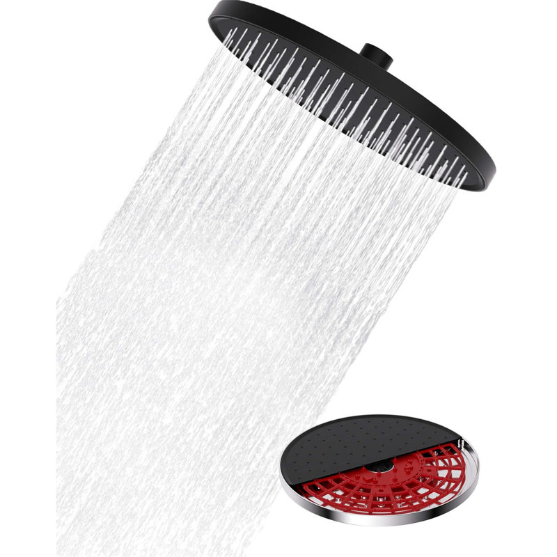 Rain Fixed Shower Head, Matte Black