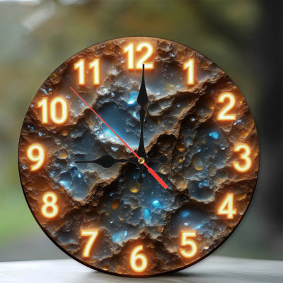 Horloge texturée avec chiffres lumineux