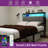 Storage Upholstered Platform Bed with LED Lighting Included and Built In USB Port-115451559
