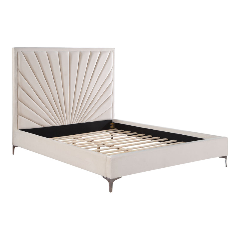 Eany Tufted Upholstered Platform Bed, Queen