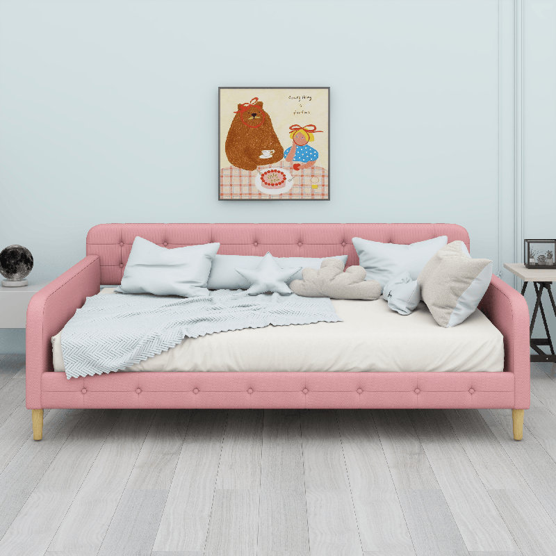 Upholstered Daybed, Pink