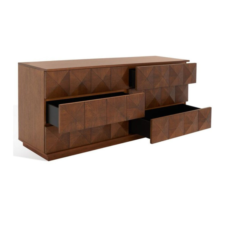 Commode à six tiroirs, Noyer