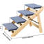 Escaliers en bois pour animaux de compagnie pour 4 personnes, charge de 150 lb, pliable et confortable