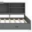 Wooden Twin-Size Platform Bed With Headboard Storage, Shelving Compartments, And Two Integrated Drawers-1434251279