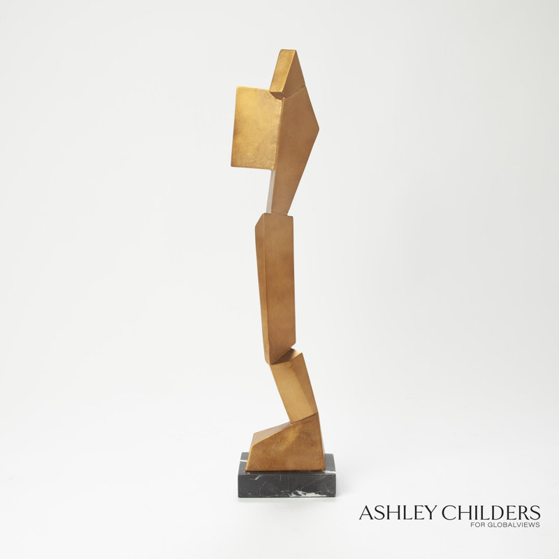 Facet Sculpture-Gold-Lg