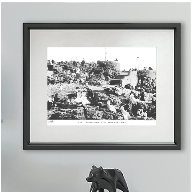 Weston-Super-Mare, Anchor Head 1902 - Single Picture Frame Print, 40cm H X 50cm W x 2cm D