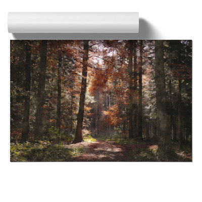 Autumn Forest Painting - Frameless Print