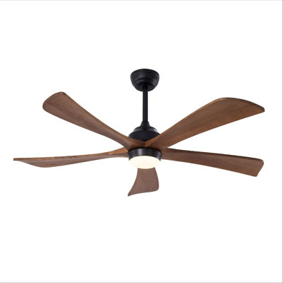 52" Solid Wood 5-Blade Ceiling Fan