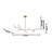 Transitional 7 Light Gold Linear Chandelier
