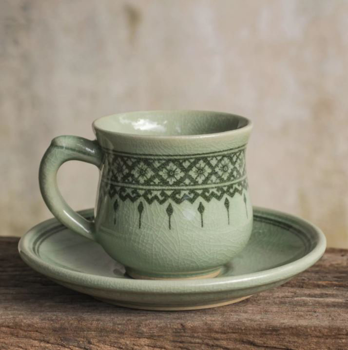 Tasse à café à tissage thaïlandais