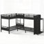 Lit superposé en métal avec tiroirs de rangement, cadre de lit simple avec garde-robe intégrée et tablettes ouvertes, tiroirs en tissu non tissé pour économiser de l'espace-2037344236