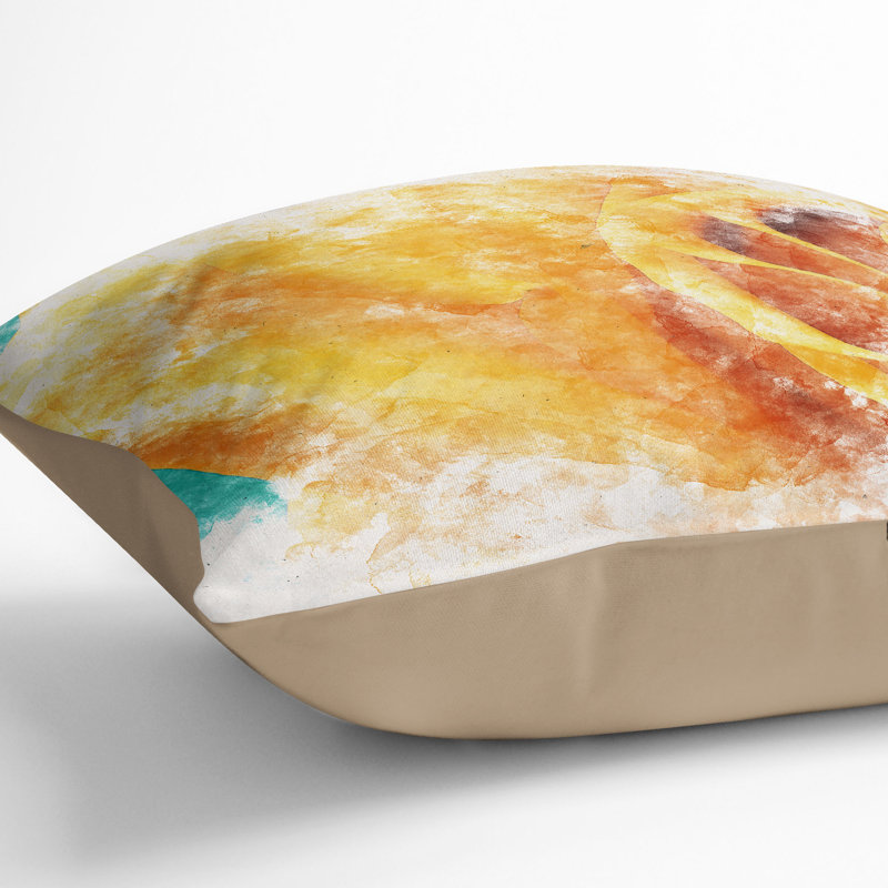 Square Throw Cushion, Stone, 40cm H x 40cm W x 15cm D