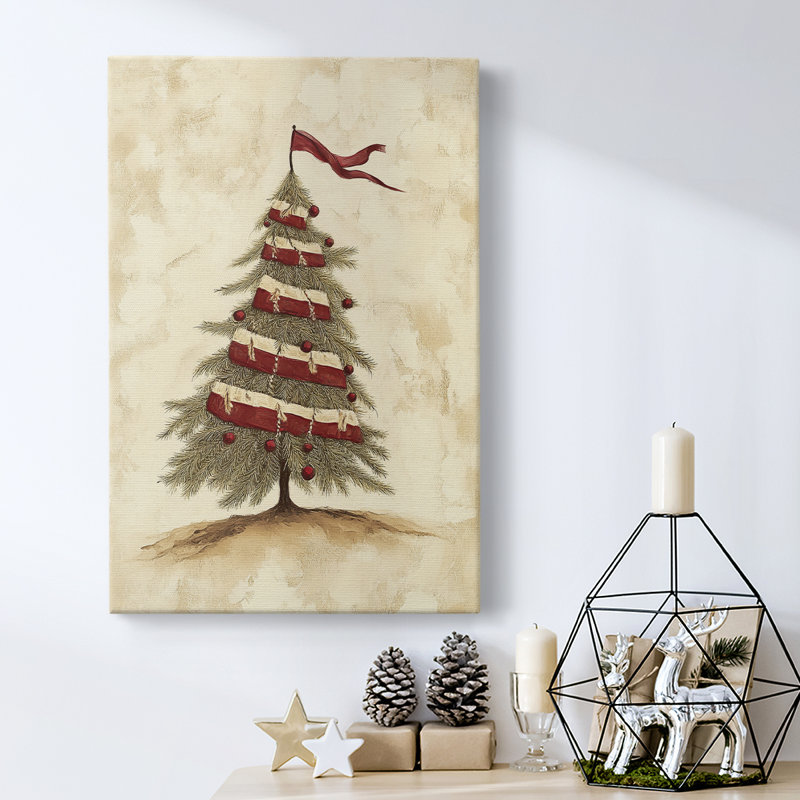 Art des Fêtes de Noël - Toile tendue avec châssis CDLV III, H 27 po x l 18 po