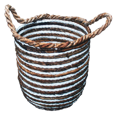 Panier en rotin handwoven spirale design