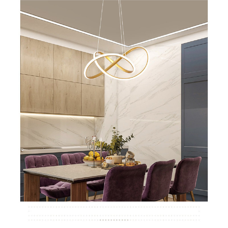 Leister Geometric Waggon Wheel LED Pendant, Gold