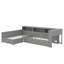 Lit plateforme simple en L en bois avec lit gigogne et tiroir-17200280