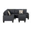 Canapé modulaire 6 pièces, gris-2089551720
