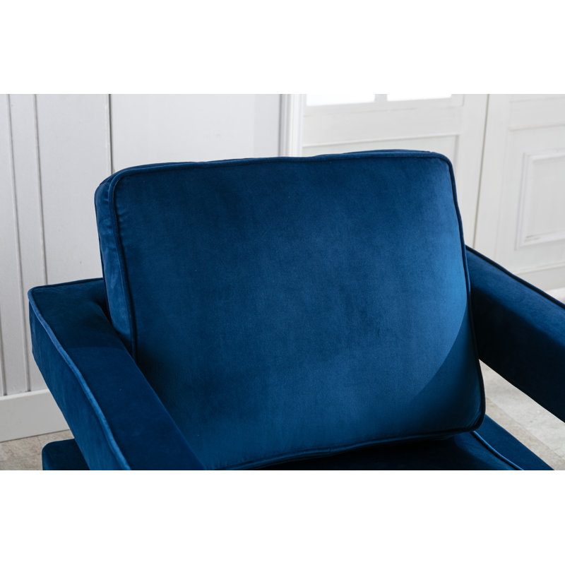 Velvet Armchair, Blue