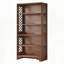 Bibliothèque Mid-Century 70,8 "à 6 niveaux pour salon, bureau et chambre à coucher