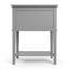 Table de chevet 28 po à 2 tiroirs avec tablette de rangement, gris-897811907