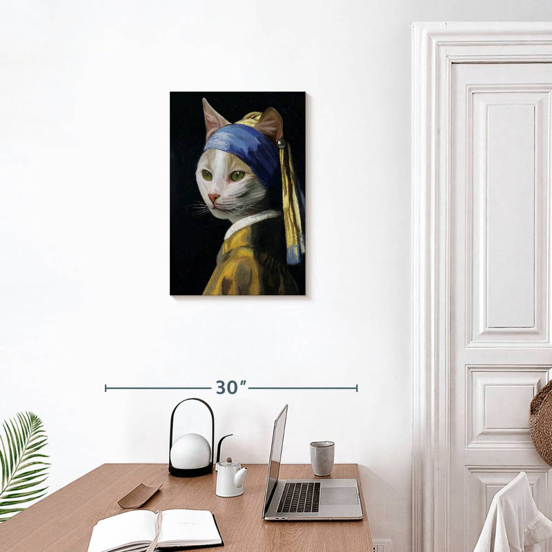 Chat de ketti avec une perle, H 24 po x l 16 po