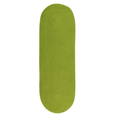 Tapis vert tressé à la main réversible Wilham