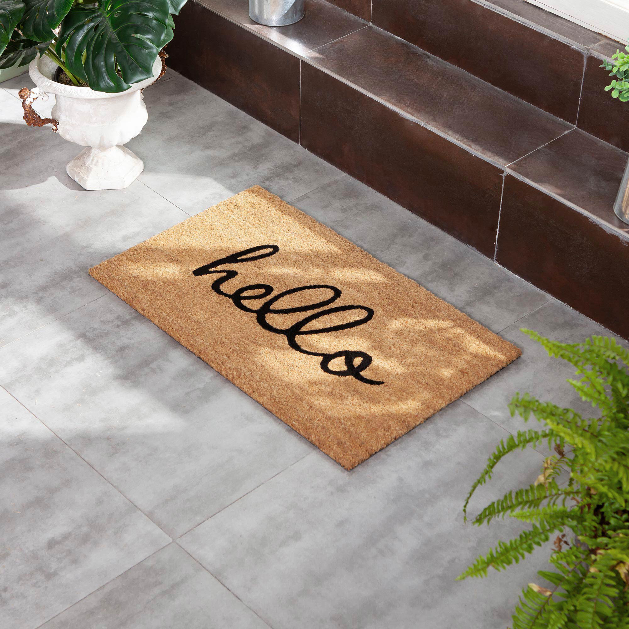 Rockwood Hello Non-Slip Indoor and Outdoor Door Mat The Twillery Co. Mat Size: 17 W x 29 L