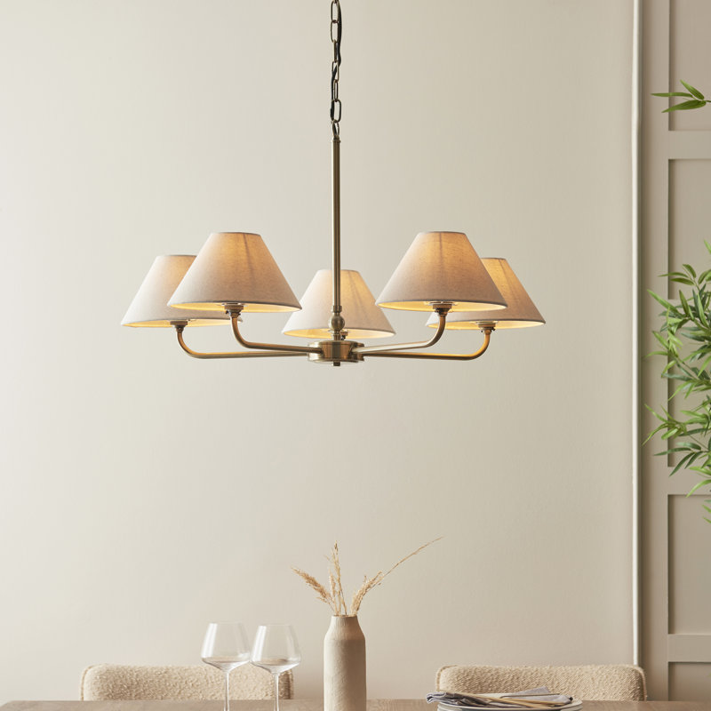 Abdulkader 5 - Light Chandelier, Brass