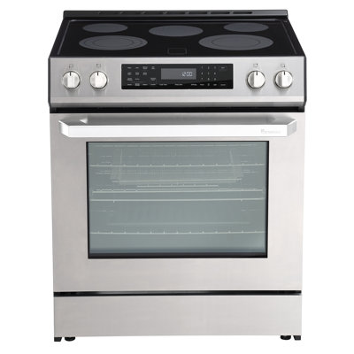 30 Inch Self-Cleaning Electric Range with AirFry and Glass Touch Controls in Stainless Steel