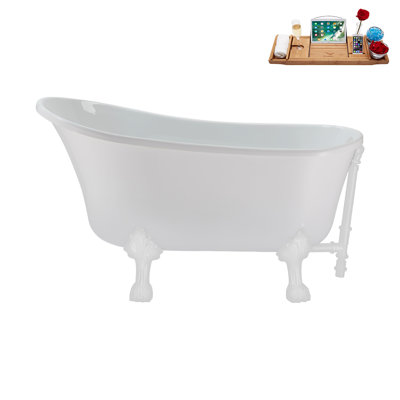 51.2'' x 25.6'' Freestanding Soaking Acrylic Bathtub