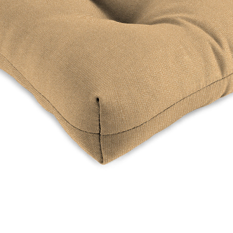18" x 18" Contoured Outdoor Wicker Seat Cushion (Set of 2), Brown