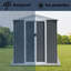 Remise de rangement extérieure 6 pi x 4 pi, gris, toit Apex durable-119290792-119290796