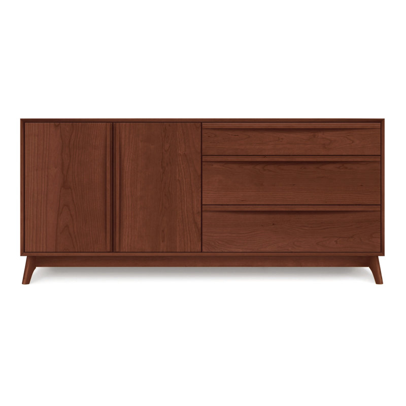 Catalina 66.13'' W Solid Wood Sideboard, Cognac Cherry