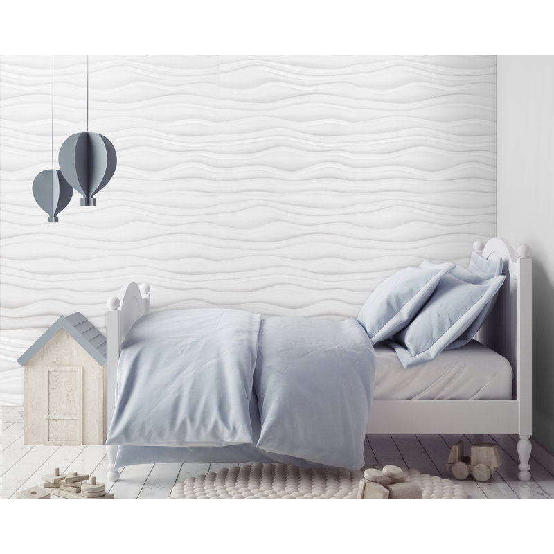 Dunes 24" x 24" 3D Wall Panel in White (30-pack)