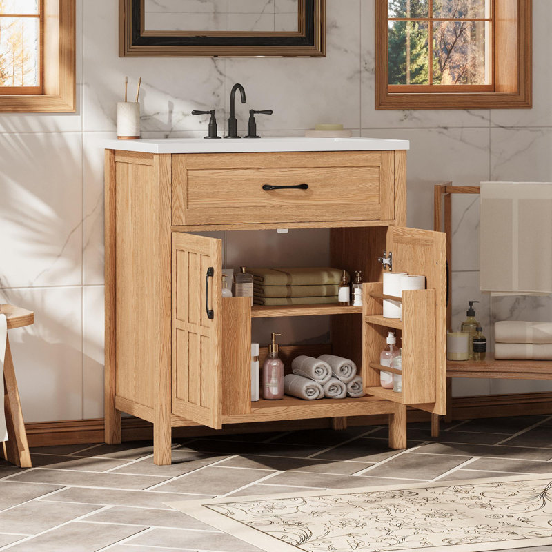Meuble-lavabo de 30 po avec lavabo en céramique