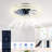 20in Modern Crystal LED Ceiling Fan Light