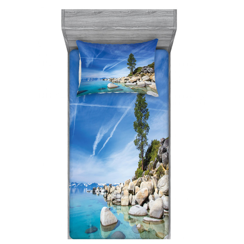Microfiber Sheet Set, Twin Sheet Set with Fitted Sheet