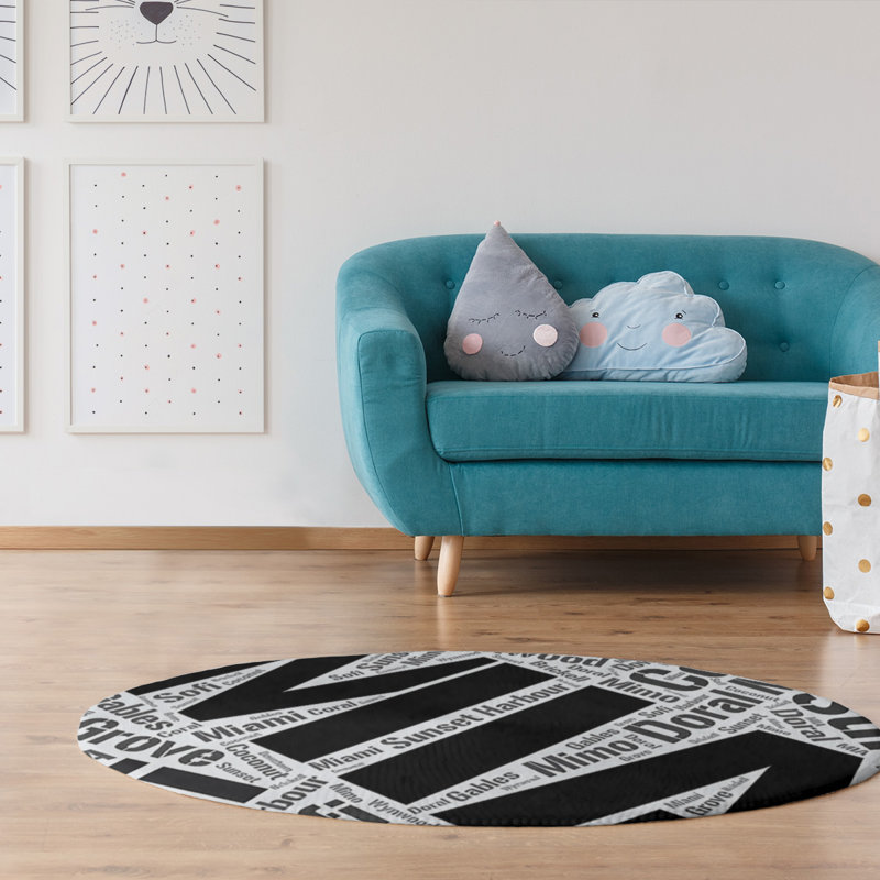 Chenille Indoor Rug, Round 5'