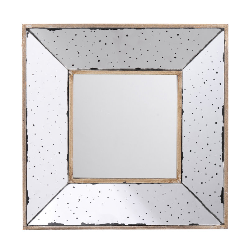 Miroir décoratif mural de 12 po x argent pour chambre à coucher - Convient au salon, au vestibule, au bureau, au couloir, aux reflets transparents, au style intemporel qui se marie bien avec l'ambiance et l'élégance