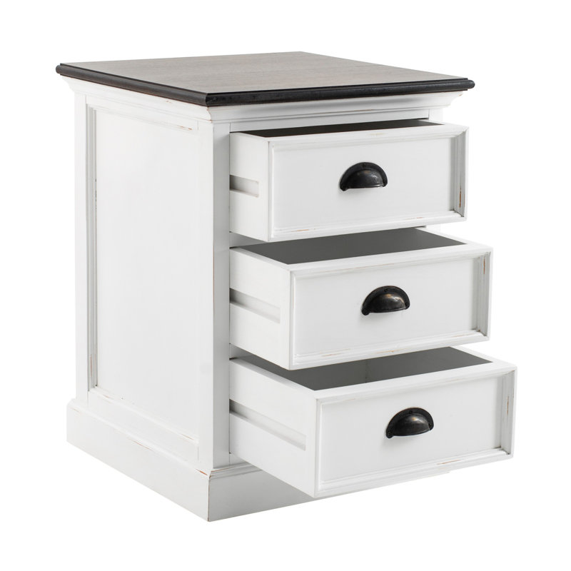 17.72 " W Mahogany Solid Wood Nightstand