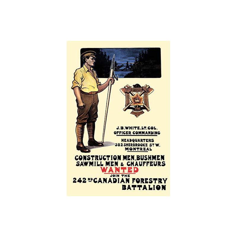 Impression de construction masculine bushmen, H 36 po x l 24 po x P 1,5 po