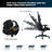Ebern Designs Adjustable Reclining Ergonomic Swiveling PC & Racing Game Chair-2079339383