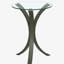 Helena Cappuccino Round Glass Top Accent Side Table